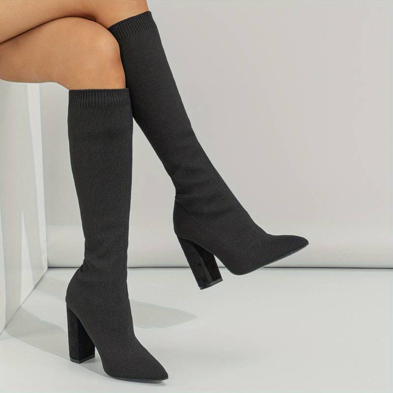 Isla Ribbed Knit Elevation Socks | Solid Stature Sock Boots