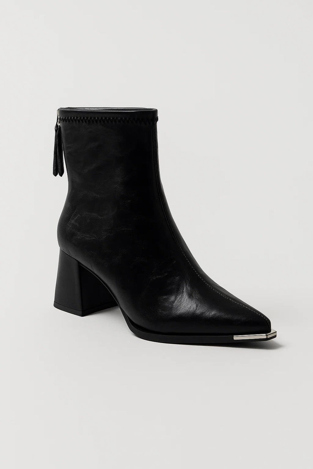 Clara Emmanuelle | Luxe BlockHeel Boots | Minimalist Elegance in Soft Cream
