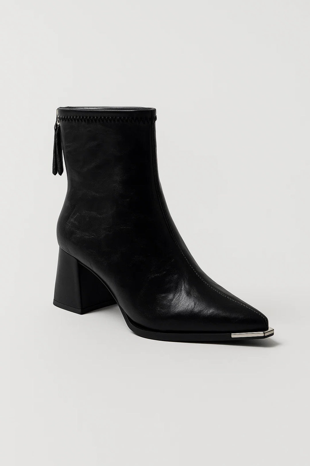 Clara Emmanuelle | Luxe BlockHeel Boots | Minimalist Elegance in Soft Cream