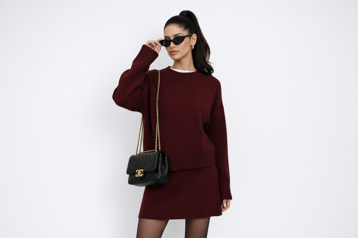Larissa — Autumn-Knit Two-Piece Set