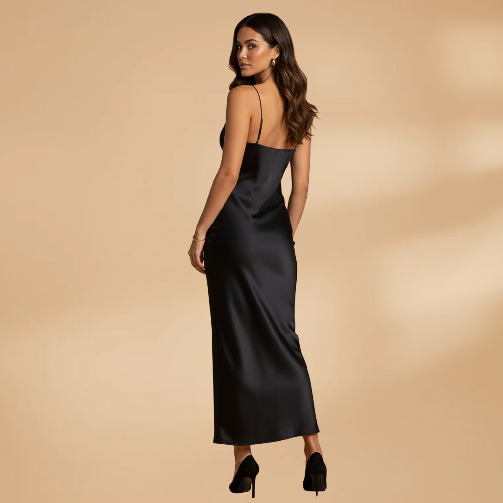 Elegant Black Bodycon Dress for Women | Formal Long Dress with Flattering Fit 3