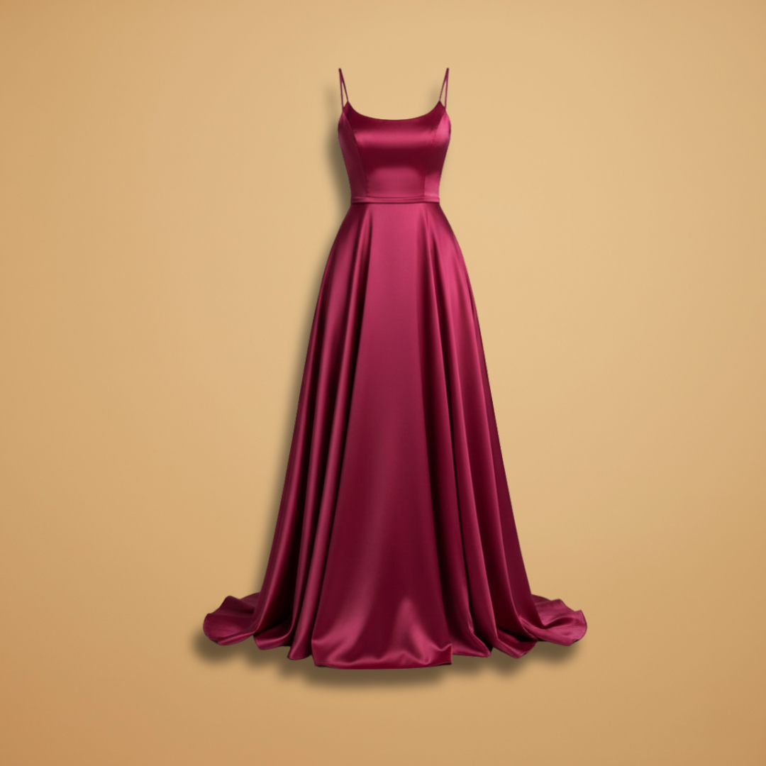 Elegant U-Neck Maxi Dress for Women with High Slit - Perfect Cocktail or Formal Wear 1