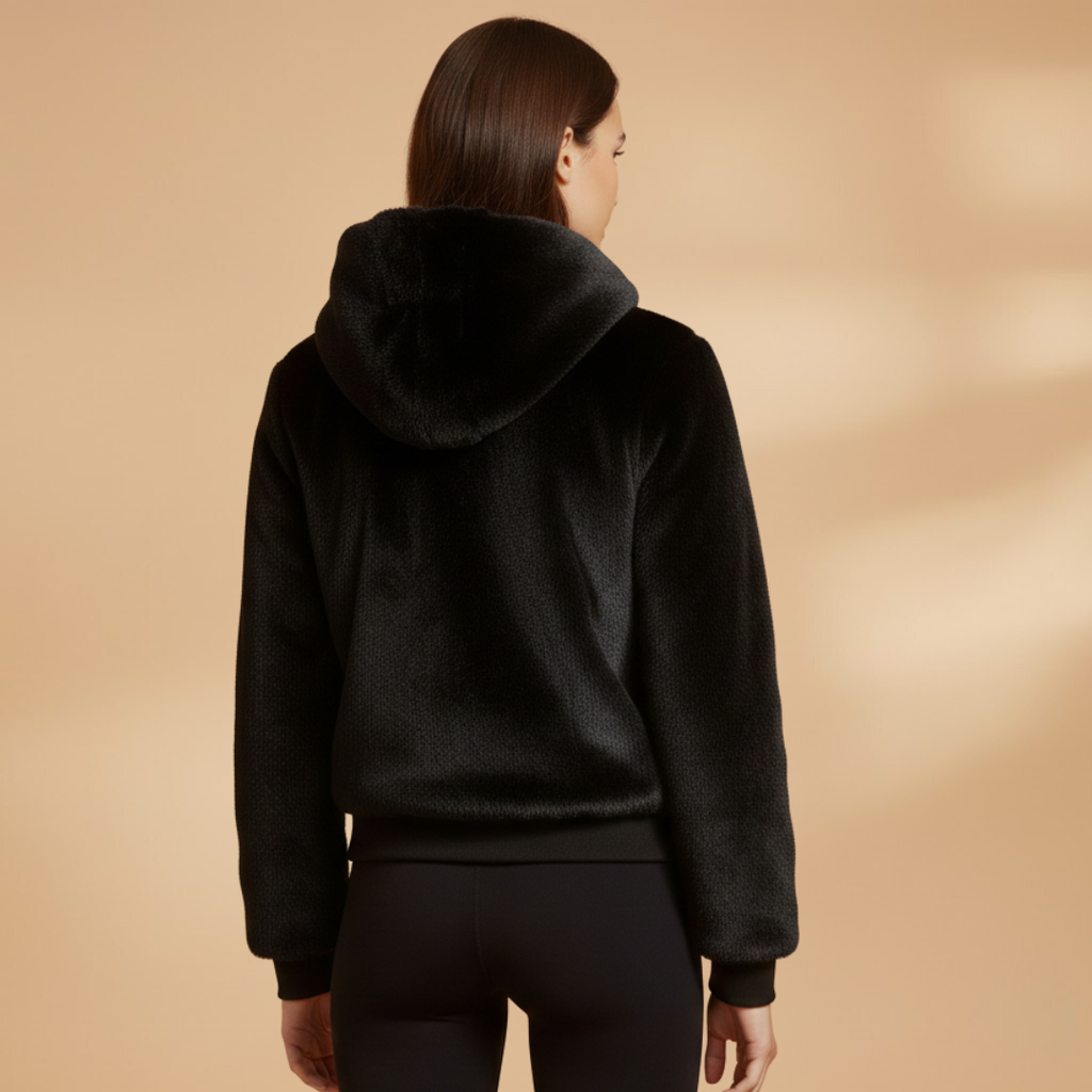 Elegant Women's Bomber Jacket with Zip Front Closure and Practical Design 4