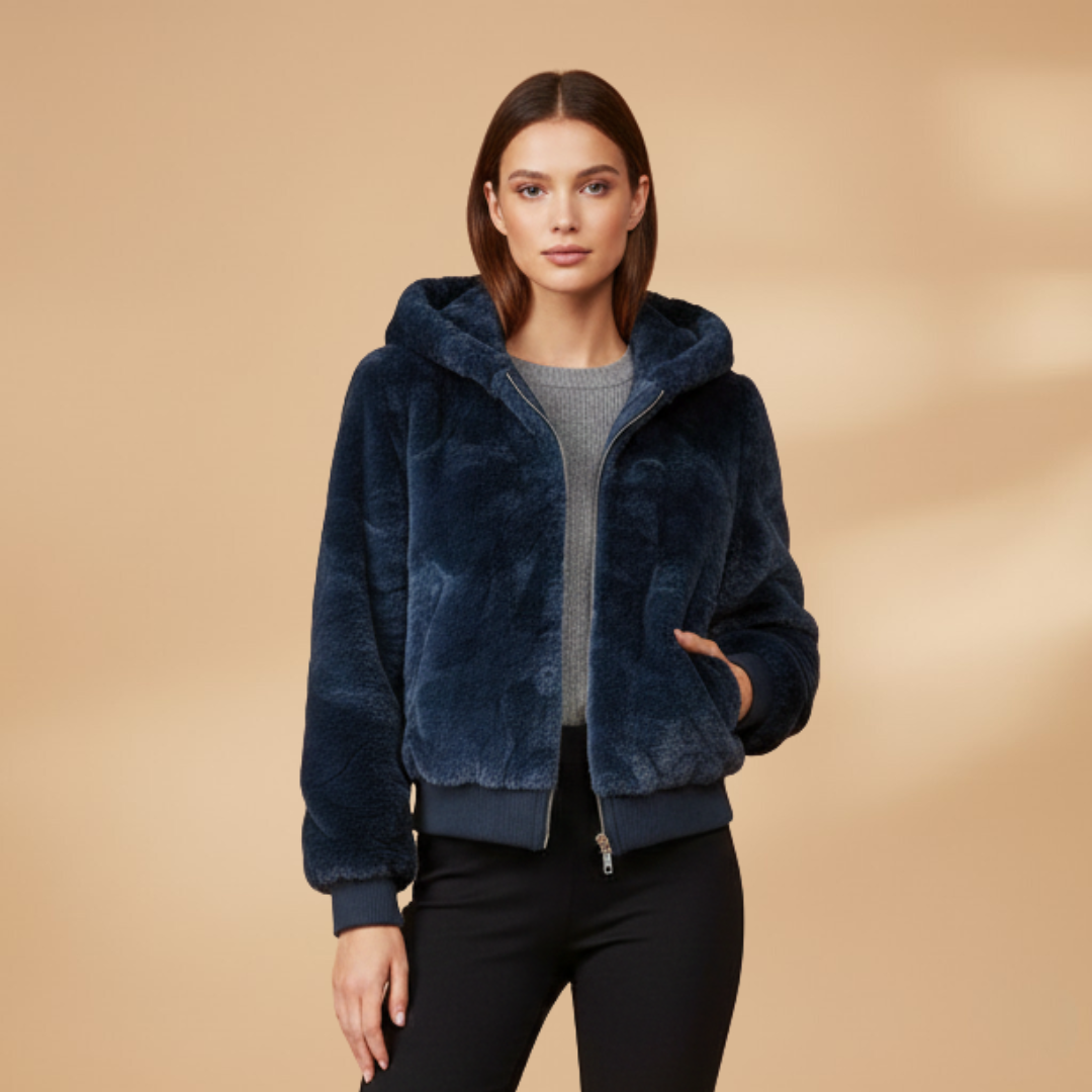 Elegant Women's Bomber Jacket with Zip Front Closure and Practical Design 6