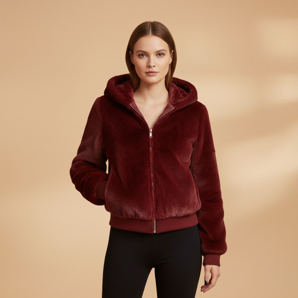 Elegant Women's Bomber Jacket with Zip Front Closure and Practical Design 7