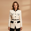 Flattering Women's Wool Blend Jacket with Button Closure for Stylish Warmth 0