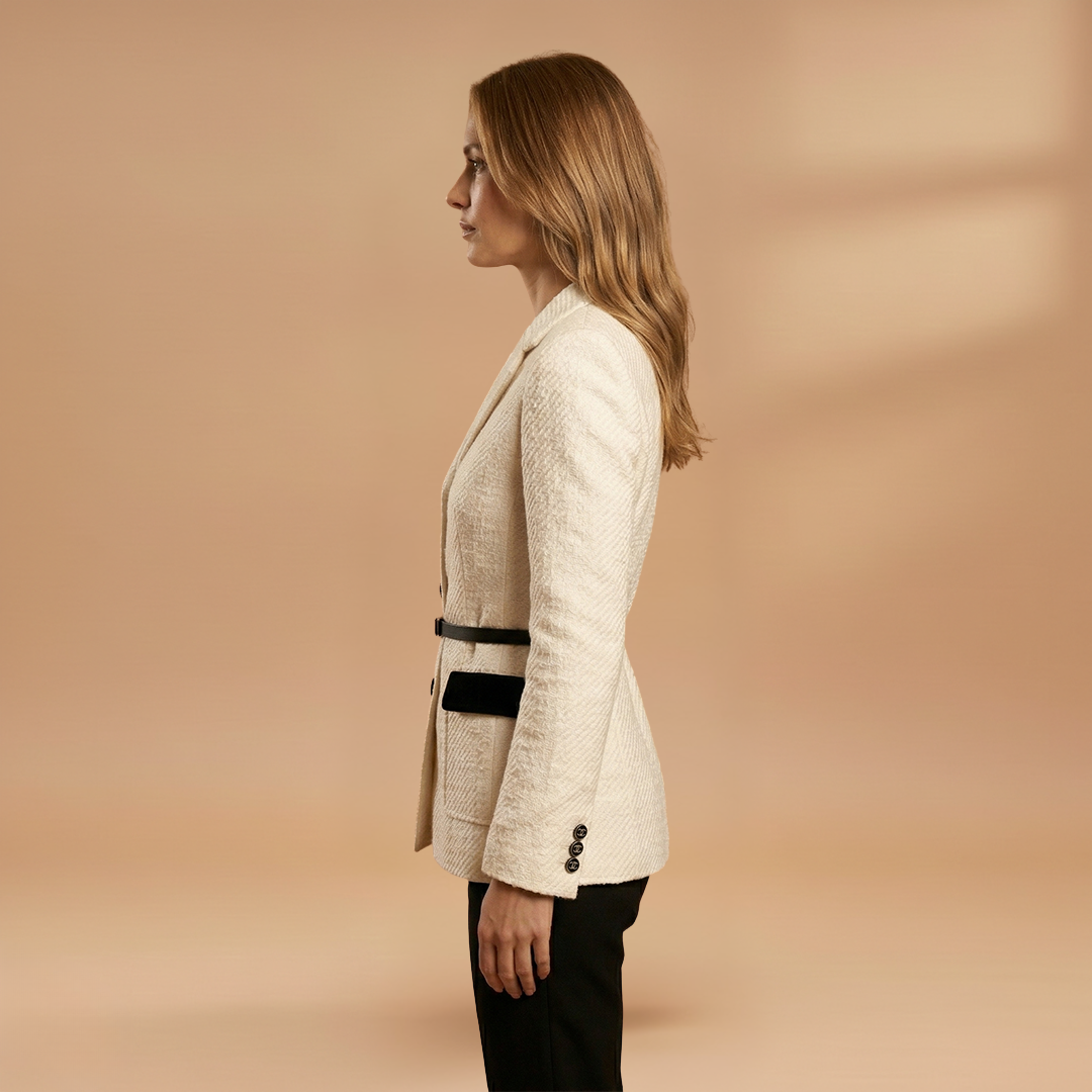 Flattering Women's Wool Blend Jacket with Button Closure for Stylish Warmth 3