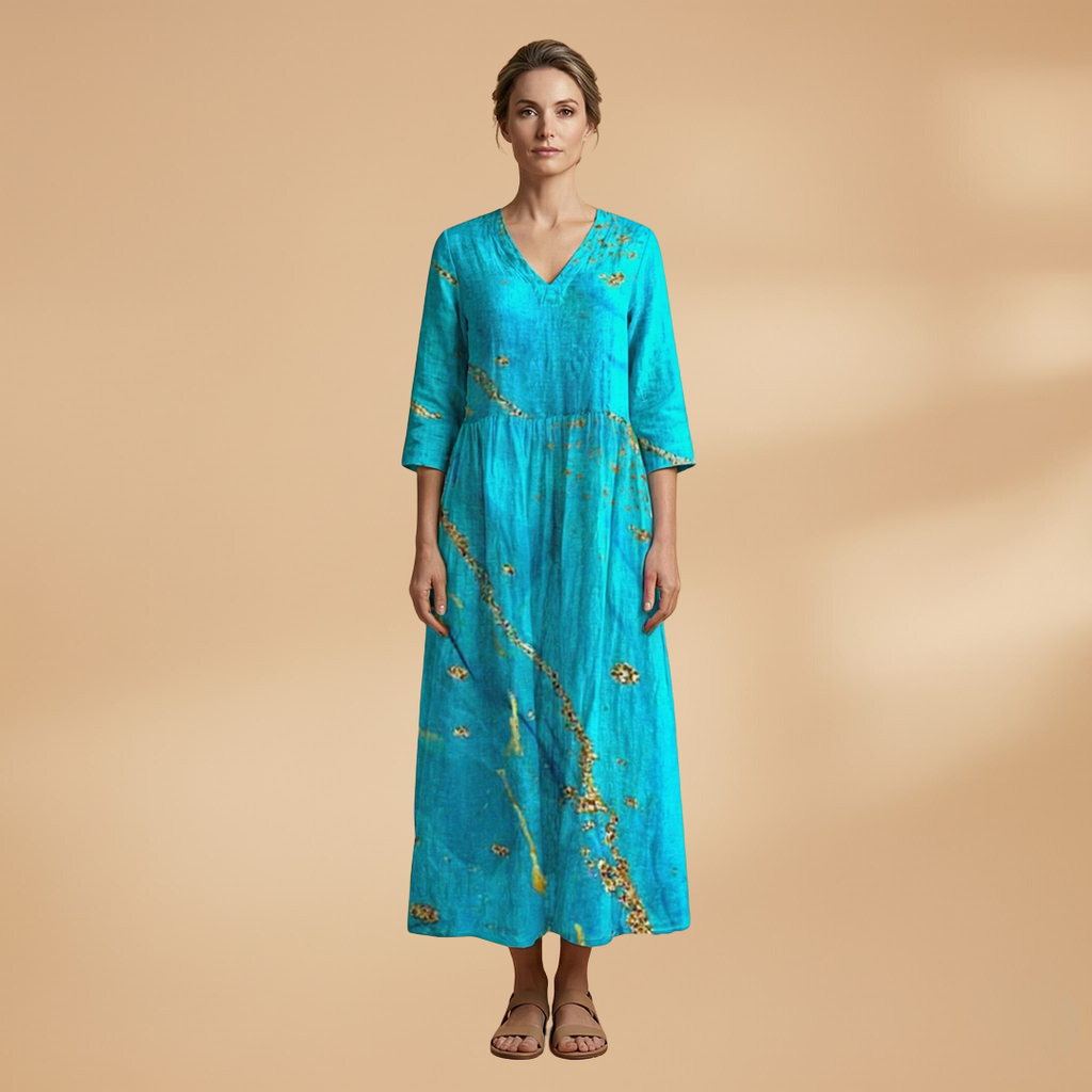 Floral V-Neck Summer Dress for Women in Plus Sizes - Comfortable and Stylish 12
