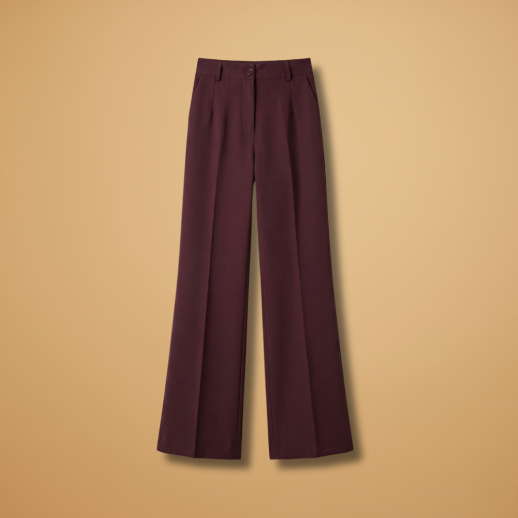 High-Waisted Black Trousers for Women in Soft Stretch Fabric 1