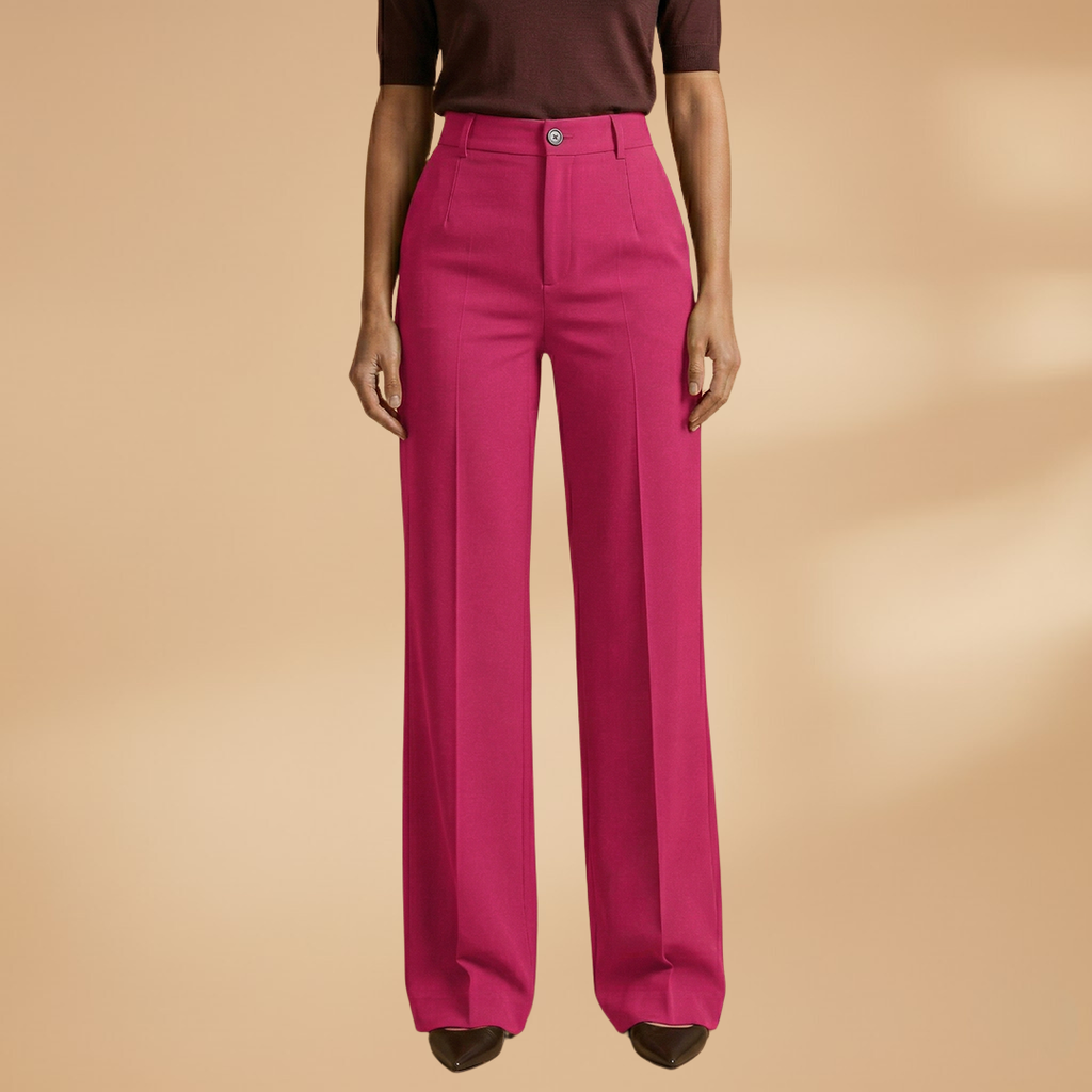 High-Waisted Black Trousers for Women in Soft Stretch Fabric 11