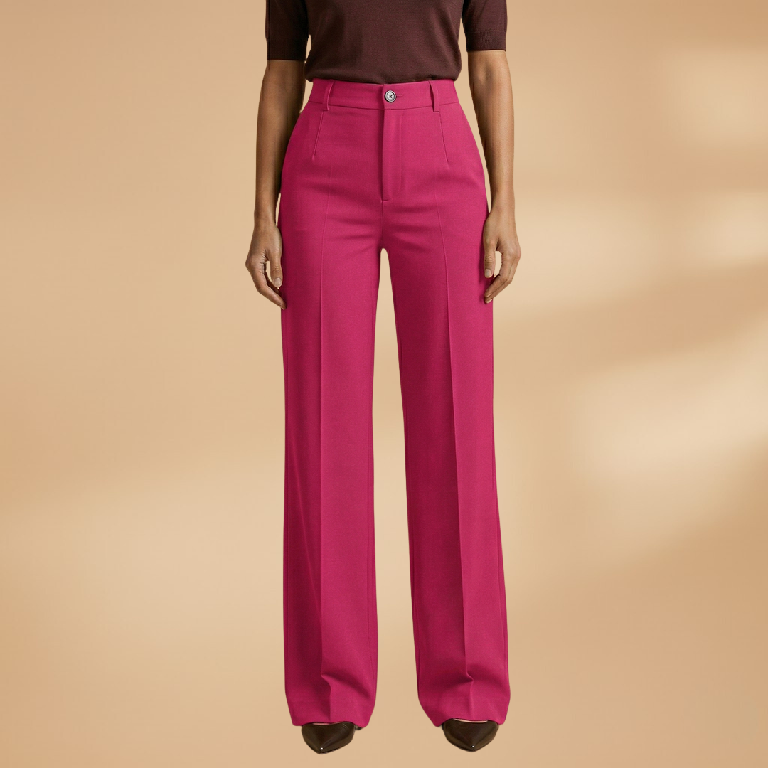 High-Waisted Black Trousers for Women in Soft Stretch Fabric 11