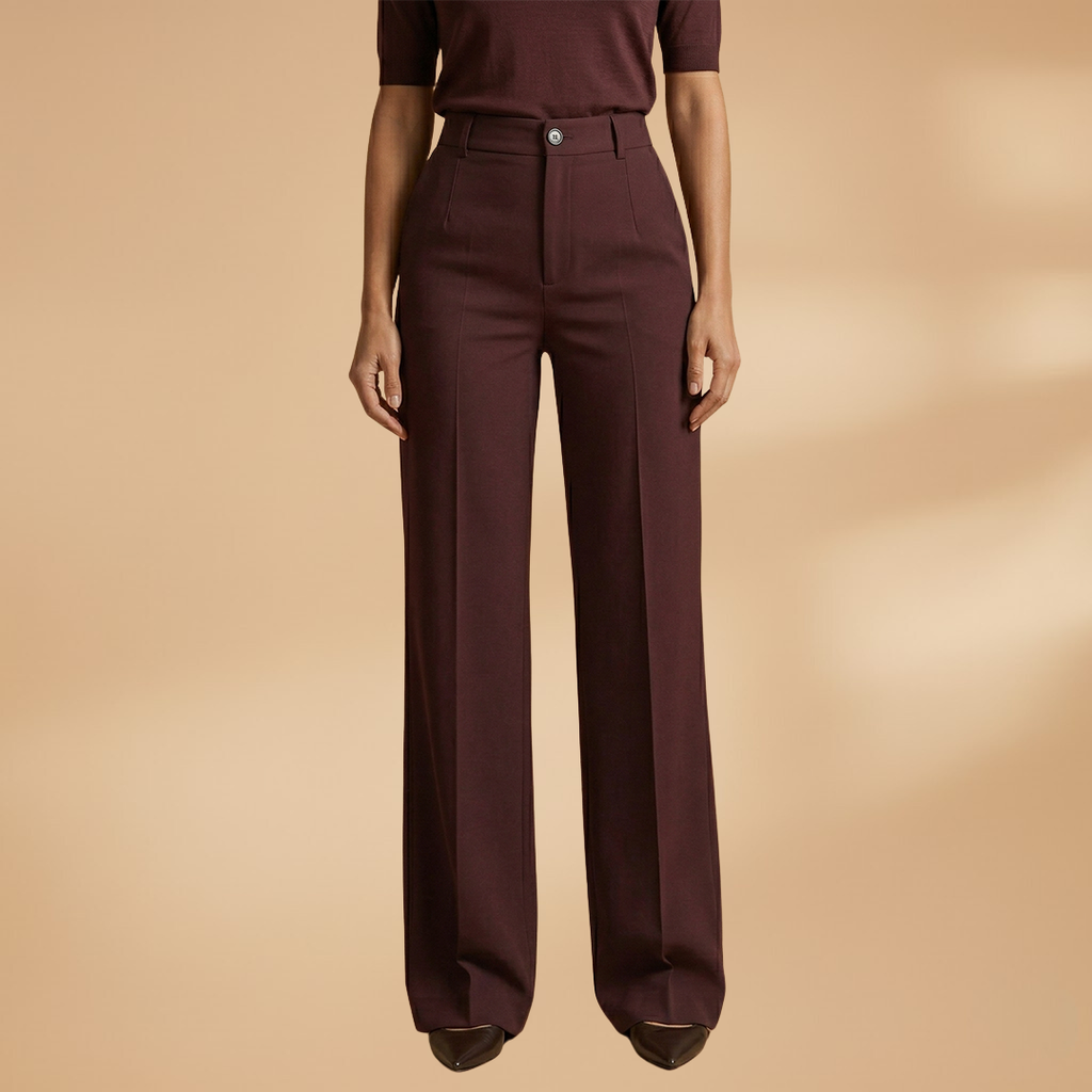 High-Waisted Black Trousers for Women in Soft Stretch Fabric 3