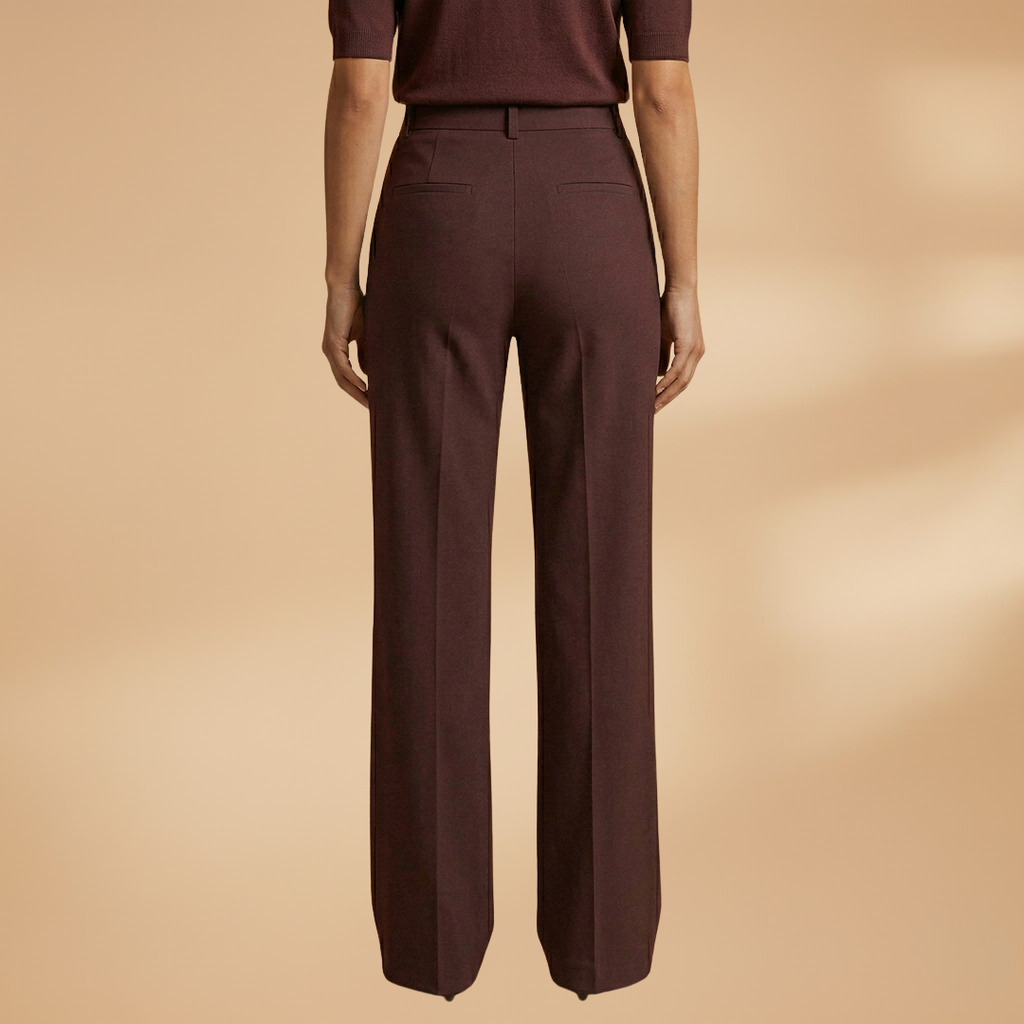 High-Waisted Black Trousers for Women in Soft Stretch Fabric 5