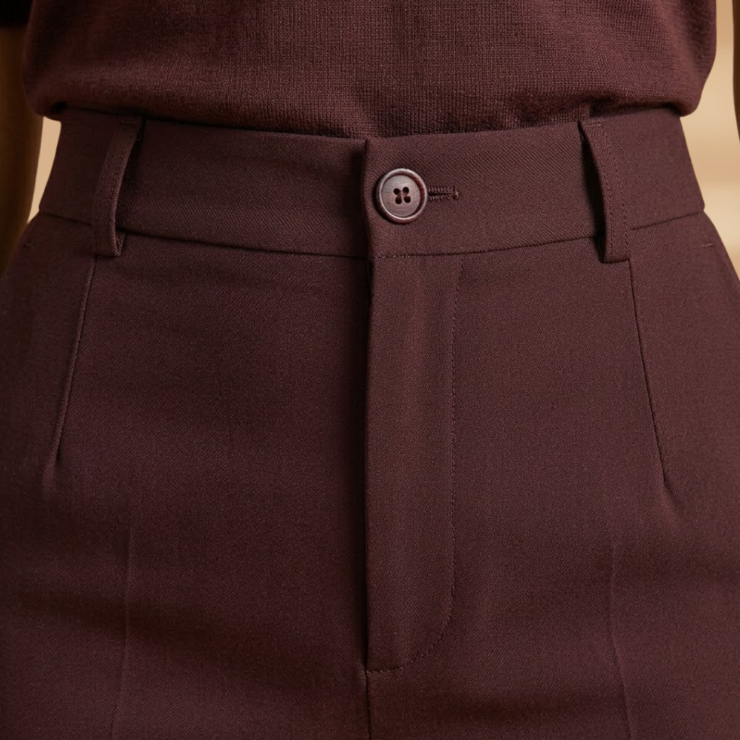 High-Waisted Black Trousers for Women in Soft Stretch Fabric 6
