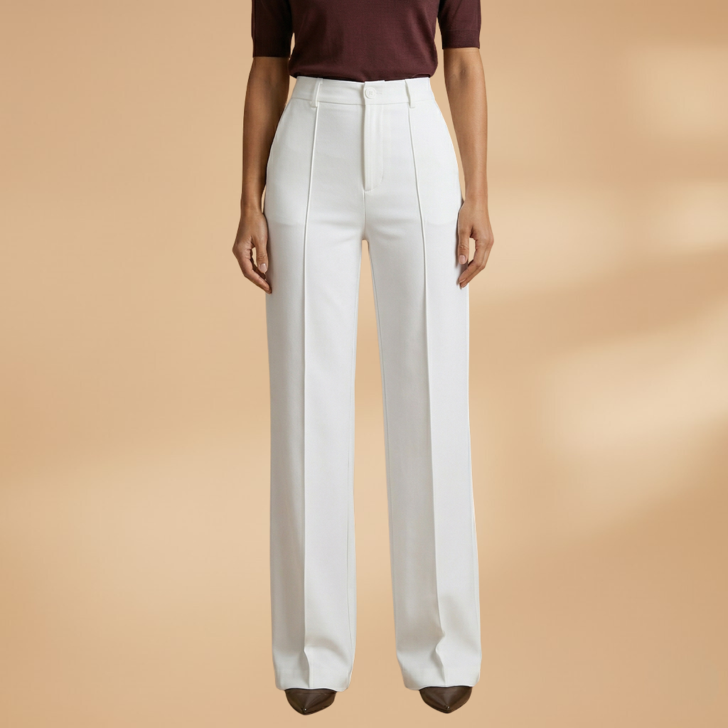 High-Waisted Black Trousers for Women in Soft Stretch Fabric 7