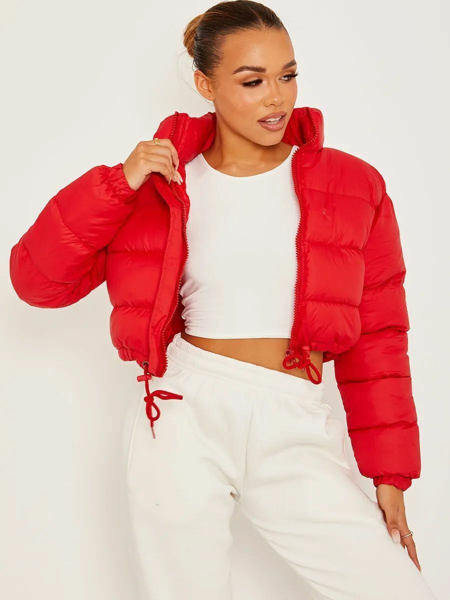 Short Quilted Women's Puffer Jacket with Hood