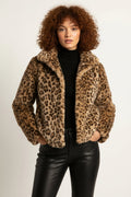 Leopard Print Women's Teddy Jacket - Elena