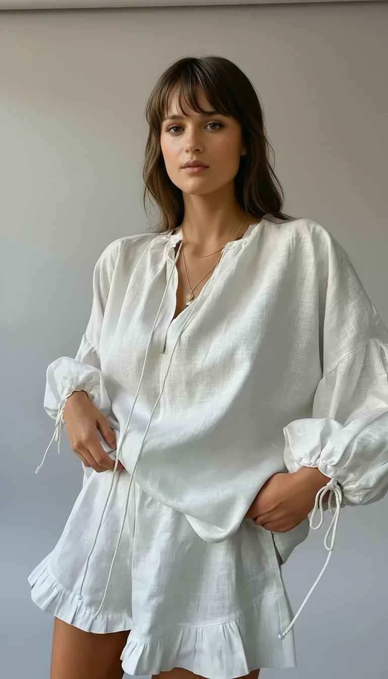Elise Rowan. – Women’s Ruffle Lounge Set with Relaxed Fit