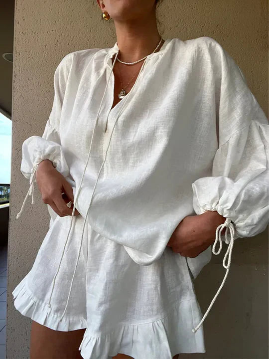 Elise Rowan. – Women’s Ruffle Lounge Set with Relaxed Fit