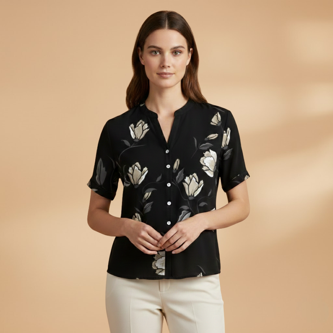 Relaxed Fit Women's Summer Blouse in Lightweight Fabric - Versatile Casual Top 0