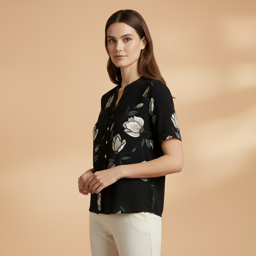 Relaxed Fit Women's Summer Blouse in Lightweight Fabric - Versatile Casual Top 4