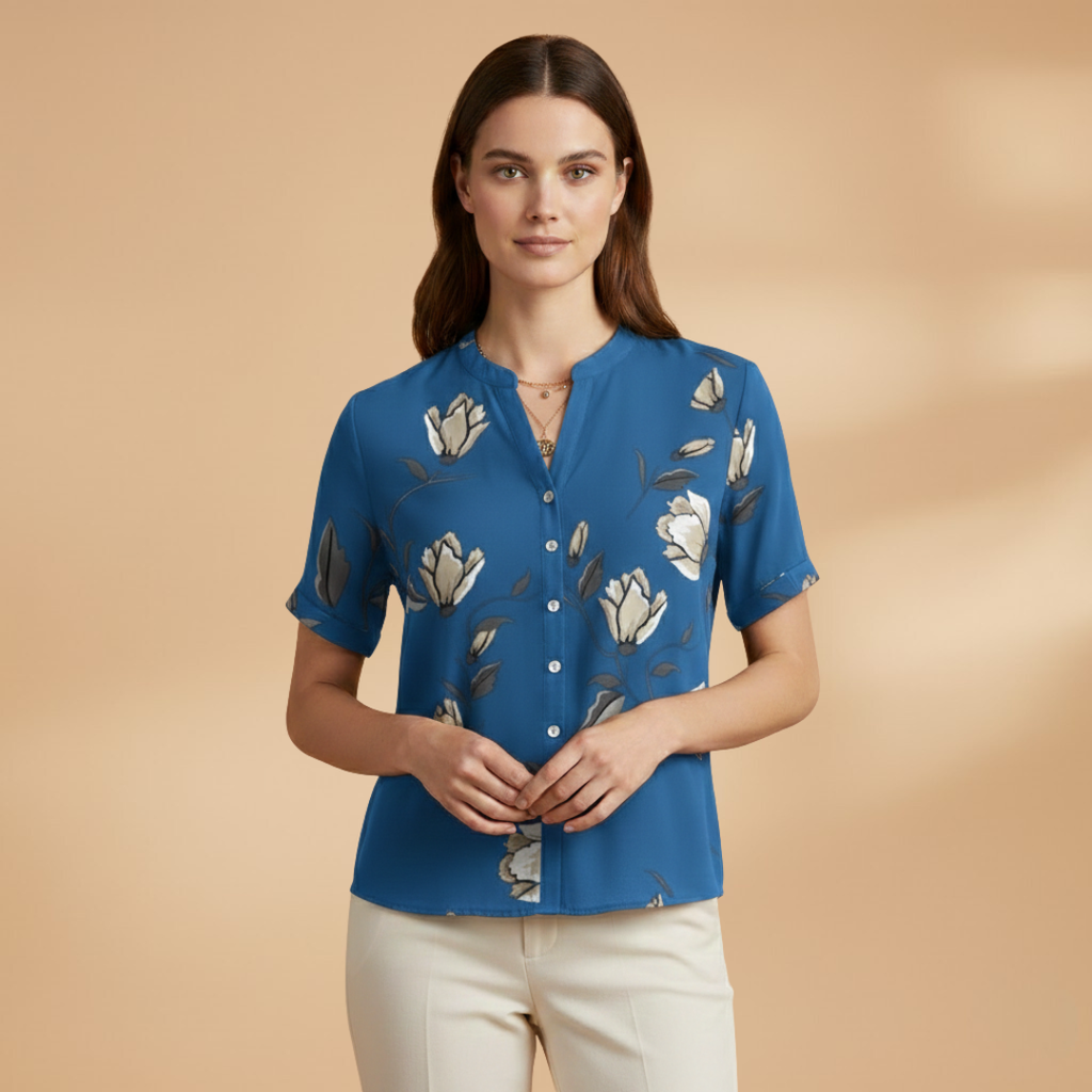 Relaxed Fit Women's Summer Blouse in Lightweight Fabric - Versatile Casual Top 5