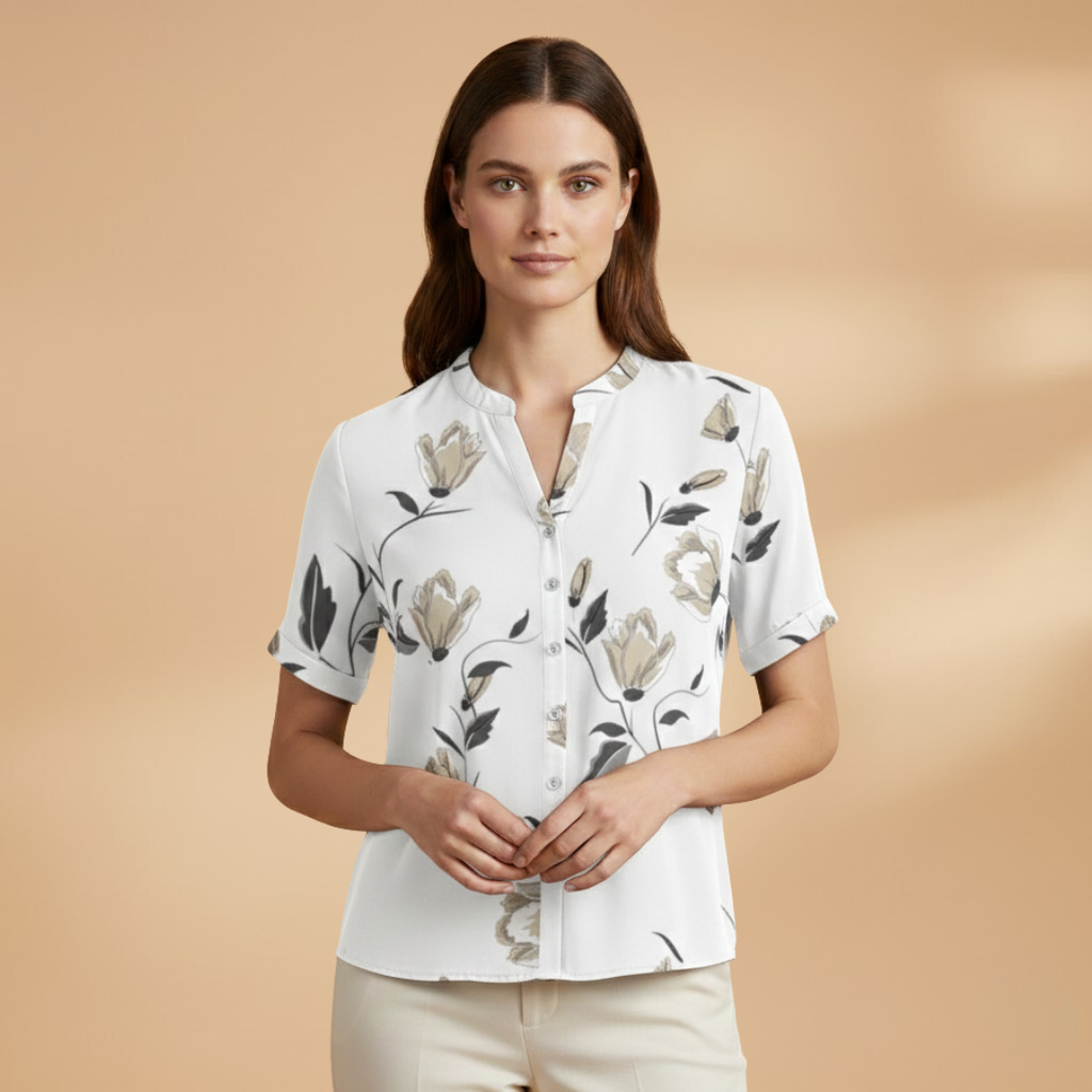 Relaxed Fit Women's Summer Blouse in Lightweight Fabric - Versatile Casual Top 8