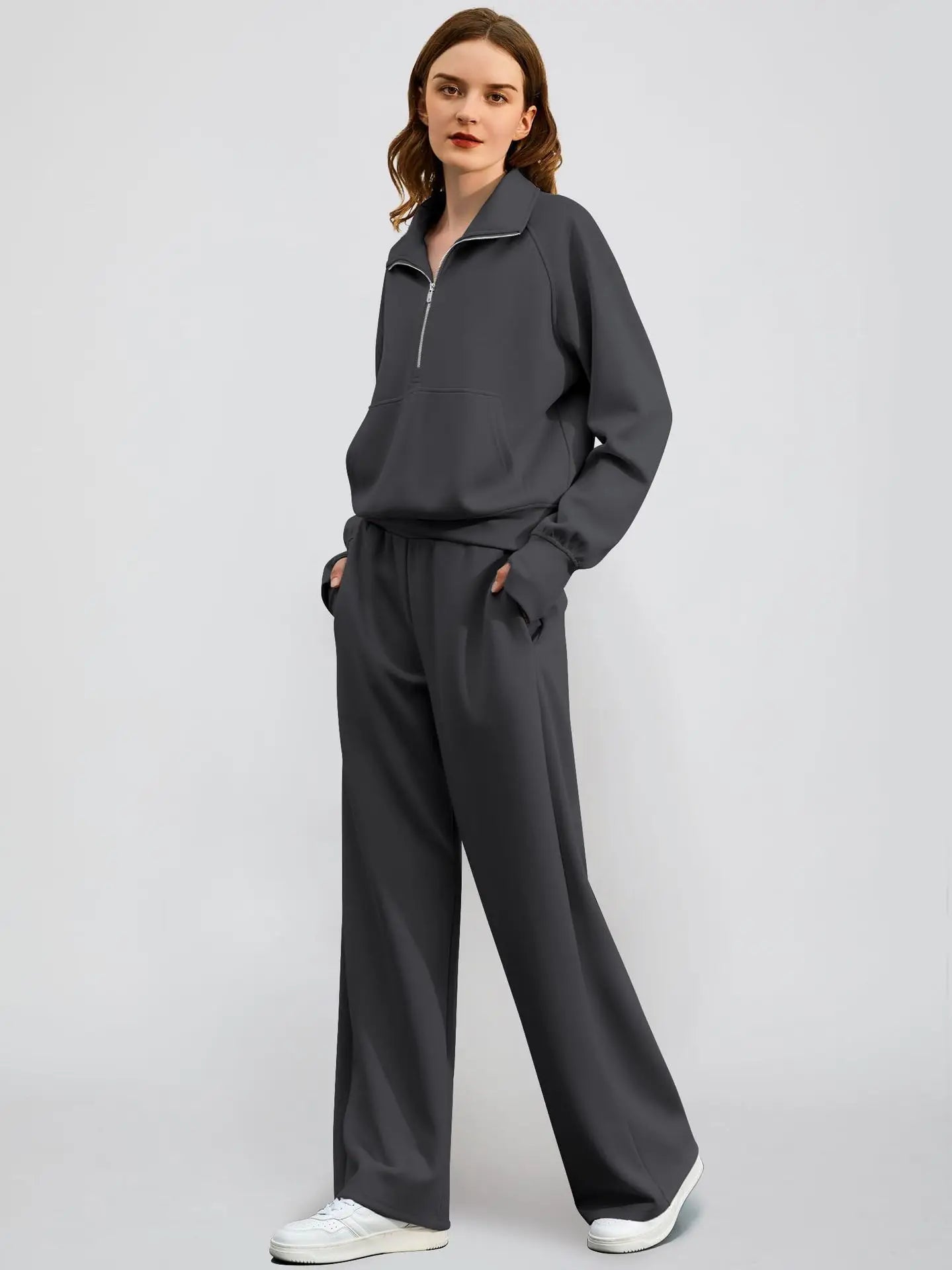 Elcevi | Leisure Duo Set with Half Zip