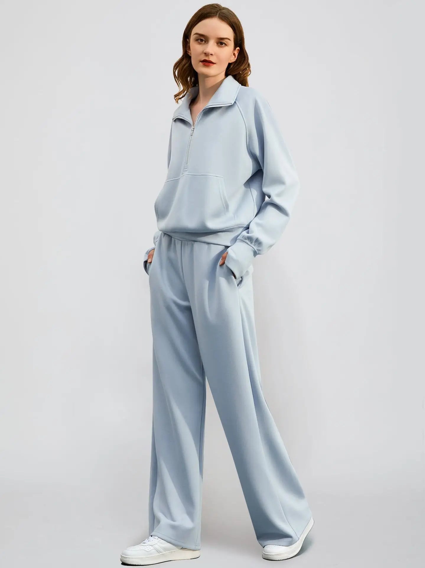 Elcevi | Leisure Duo Set with Half Zip