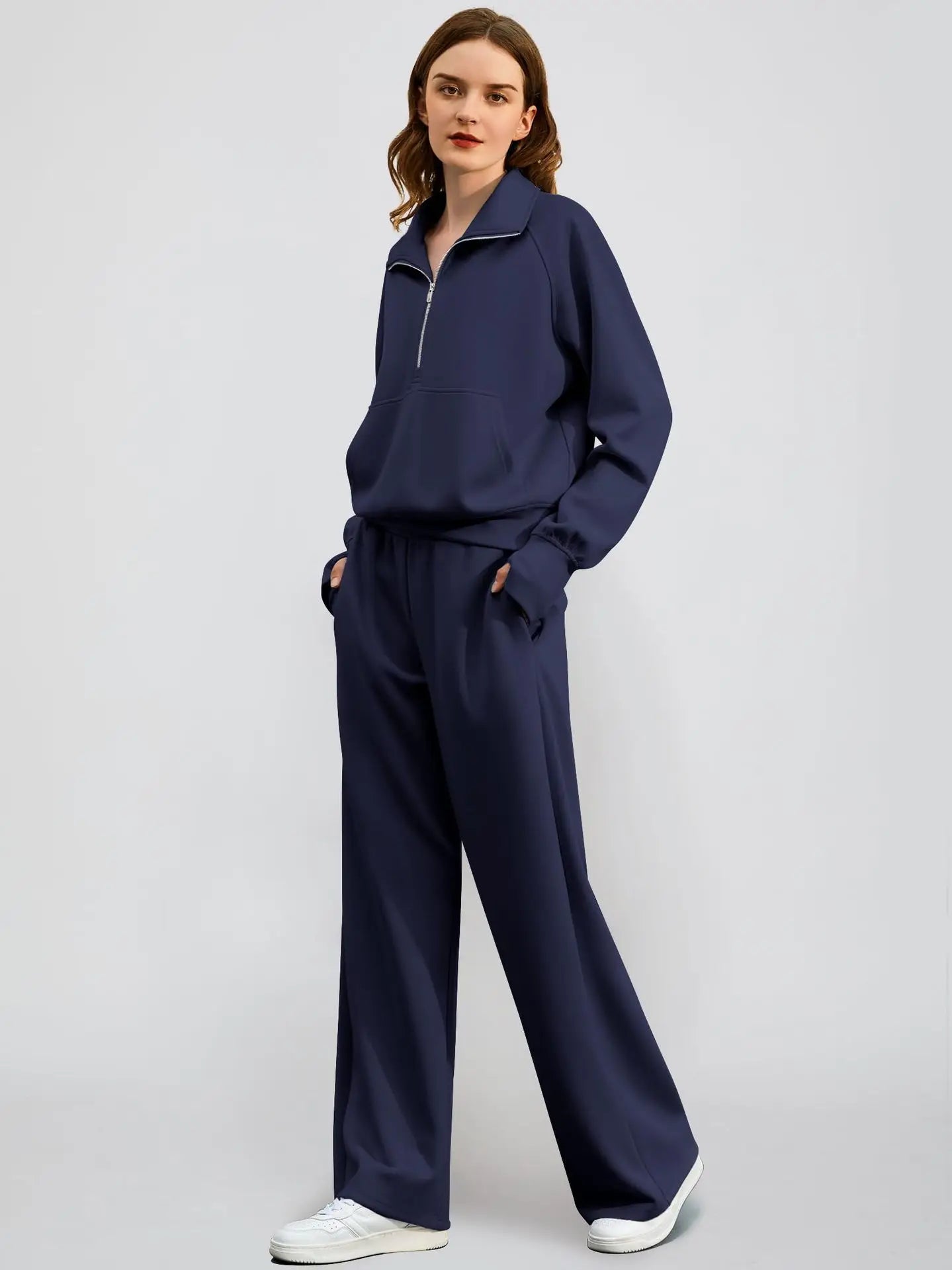 Elcevi | Leisure Duo Set with Half Zip