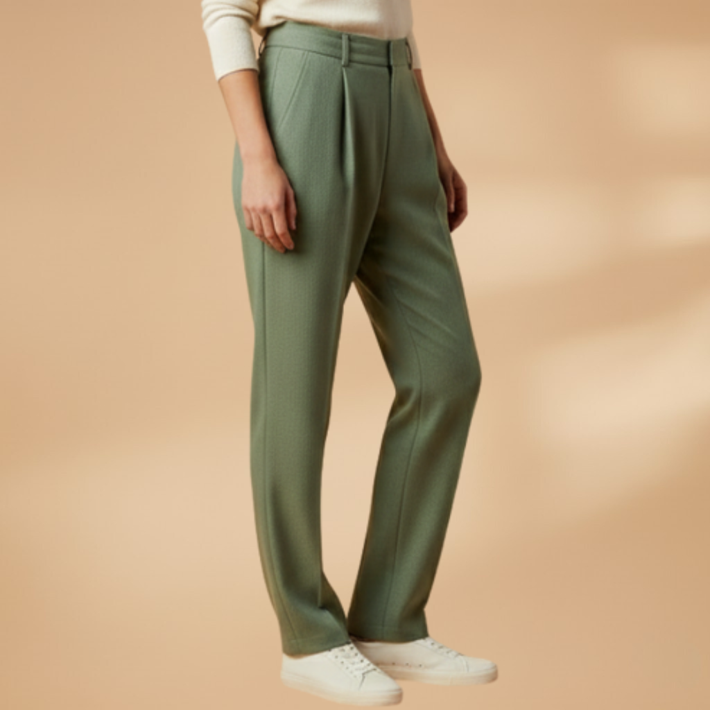 Stylish Women's Trousers with Elasticated Waistband for Summer Wear 2