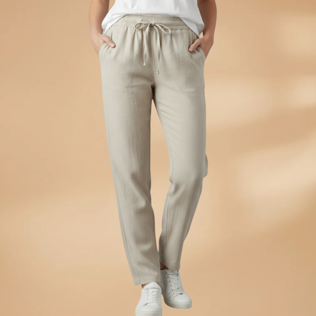 Stylish Women's Wide Leg Trousers with Pockets and Elastic Waistband 10