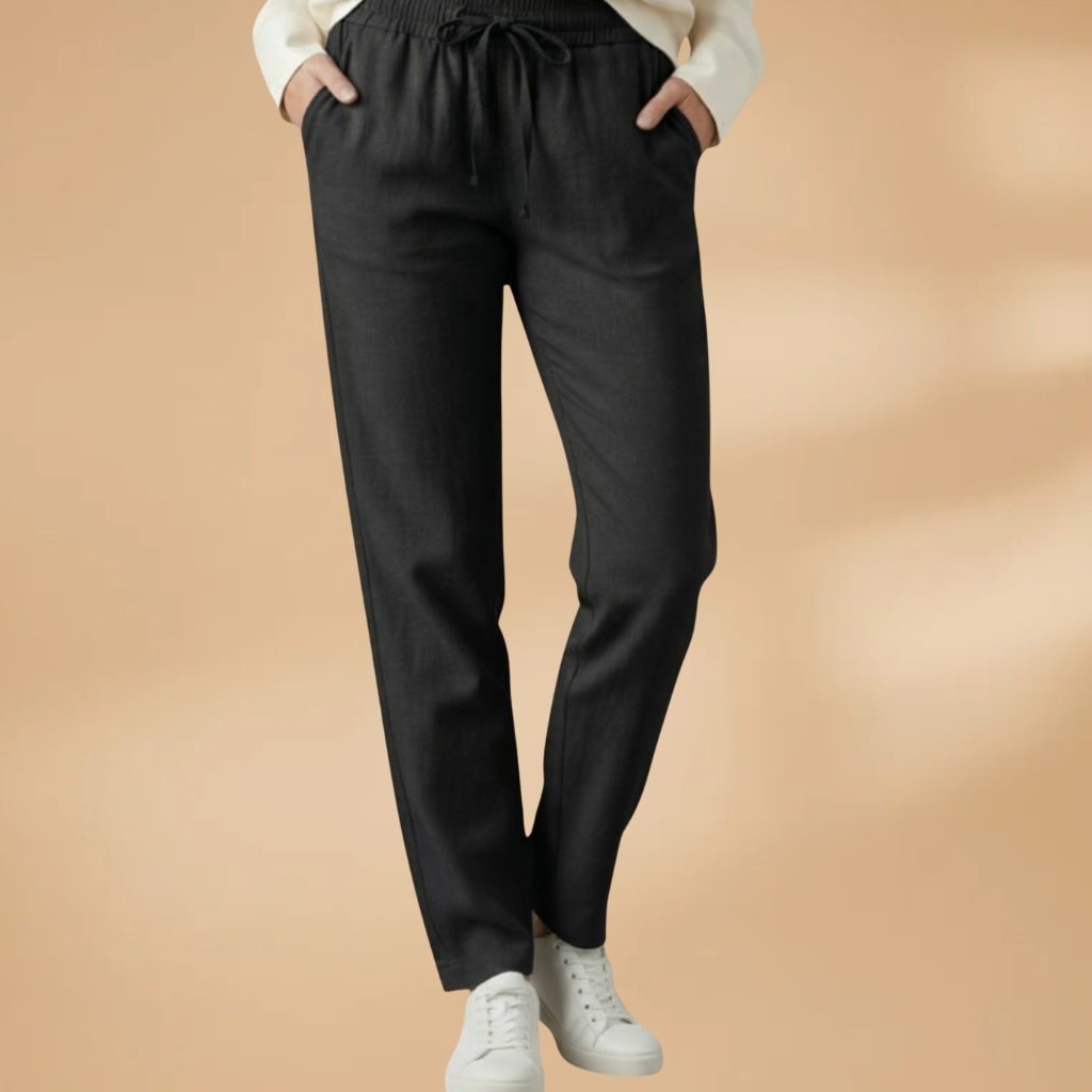 Stylish Women's Wide Leg Trousers with Pockets and Elastic Waistband 15