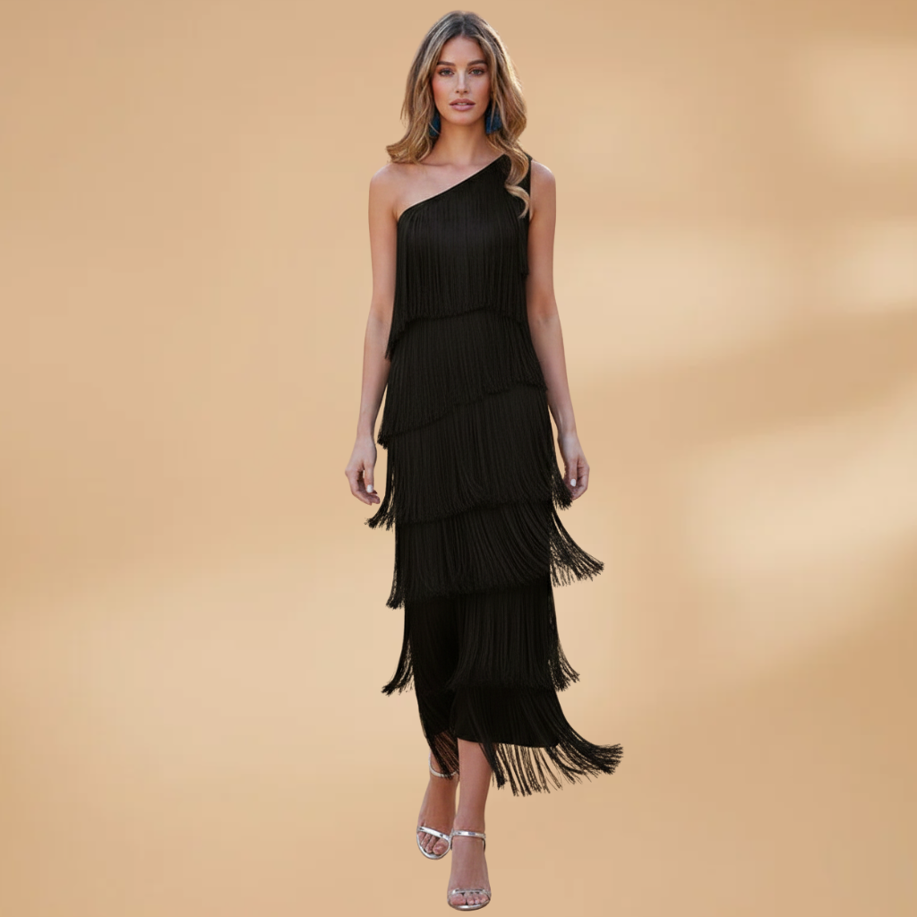 Women's Modern Italian Fringe Dress | Elegant Formal Dresses with Eco-Friendly Craftsmanship 7