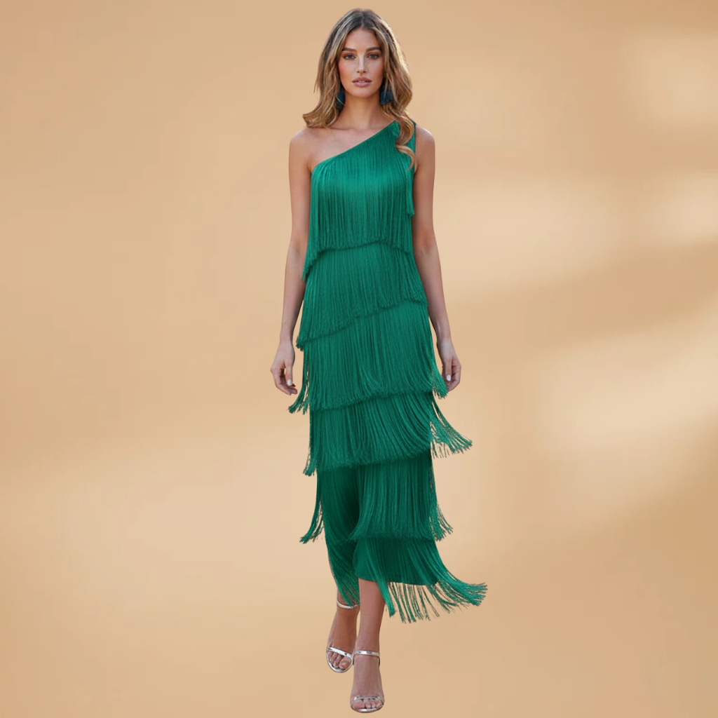 Women's Modern Italian Fringe Dress | Elegant Formal Dresses with Eco-Friendly Craftsmanship 8