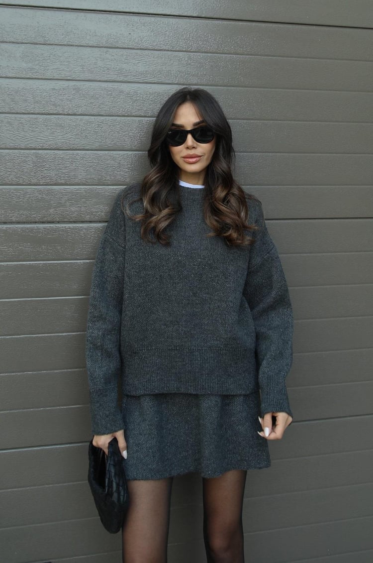 Larissa — Autumn-Knit Two-Piece Set