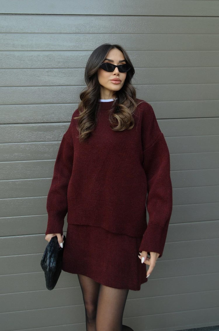Larissa — Autumn-Knit Two-Piece Set