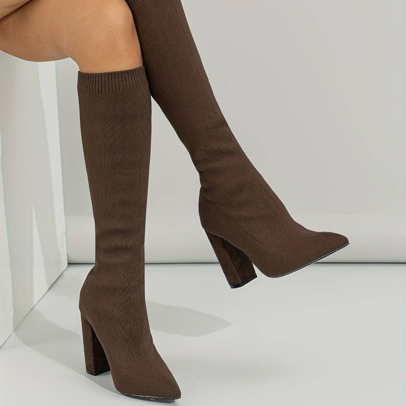 Isla Ribbed Knit Elevation Socks | Solid Stature Sock Boots