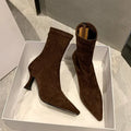 Elegant Pointed Toe Stiletto Ankle Boots