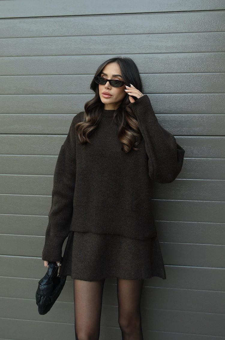 Larissa — Autumn-Knit Two-Piece Set