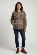 Women's -Lined Plaid Relaxed Shirt Jacket | Senna