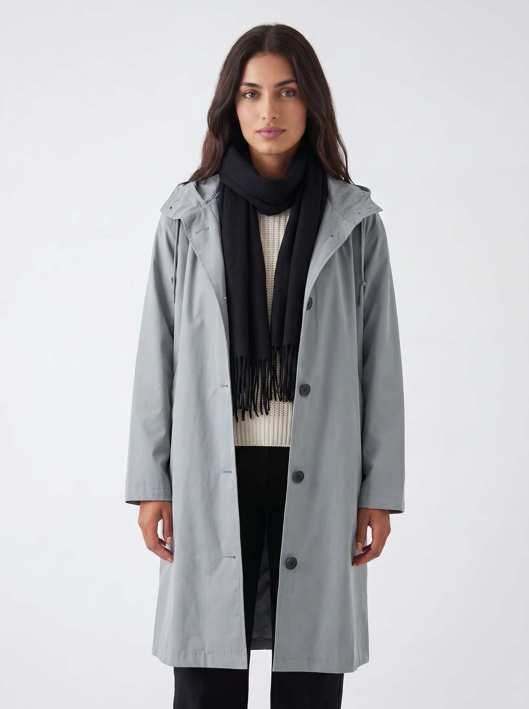 Lia - Women's Waterproof Rain Trench Coat with Hood