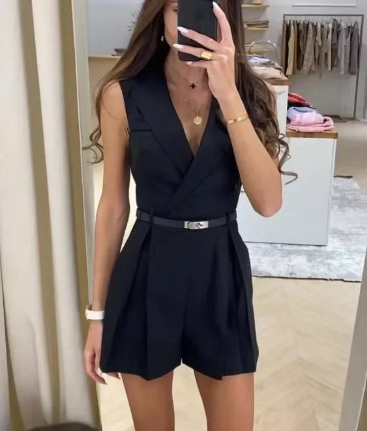 Calindra | SuitVault Tailored Blazer Jumpsuit | Experience Effortless Power and Sophistication